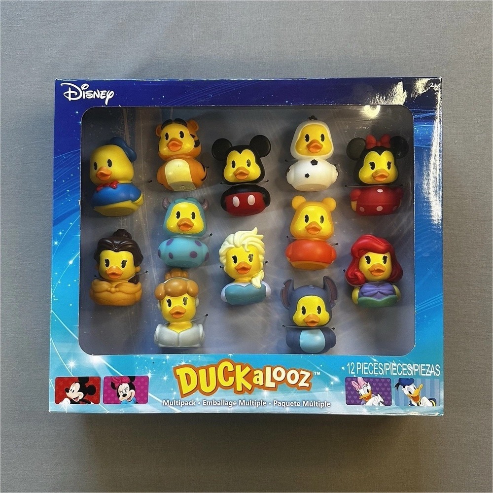 NIB Just Play Duckalooz Disney 12-Piece Boxed Figure Set Mickey Minnie Donald